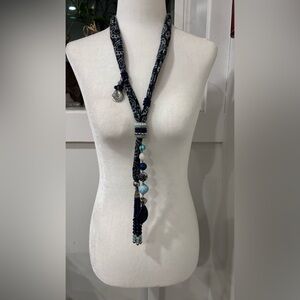 Chicos Elegant Blue Beaded Necklace